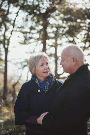 Happy Older Middle Aged Couple Fifties Looking At Each Other Smiling Outside Older Couple Photography Middle Aged Couples Photography Old Couple Photography