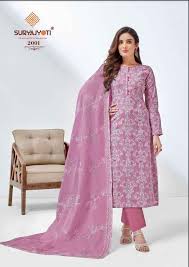 SURYAJYOTI NISHA VOL 2 CAMBRIC COTTON FOIL & KHADI PRINT FANCY SALWAR SUITS  SURAT WHOLESALER