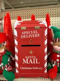 Pole attached to back of box which clips onto bike frame. Santa Special Delivery Mail Box Christmas Mail Christmas Feeling Outdoor Christmas Decorations