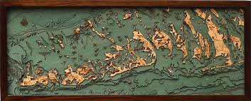 Florida Keys Lower Keys 3 D Nautical Wood Chart 13 5 X 31