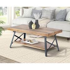 Harper Bright Designs Living Room Solid Wood Coffee Table With Metal Legs Walmart Com Coffee Table Coffee Table Wood Solid Wood Coffee Table