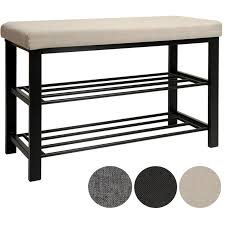 Ordnung halten leicht gemacht, schuhregal für den flur nach maß online konfigurieren, crazy home features you know you want | home & decor. Dunedesign Schuhregal 81x32x46 Cm Offener Schuhschrank Mit 2 Boden Stabile Sitzbank Schuhbank Aus Metall Mit Gepolsterter Leinen Sitzflache Beige 16180