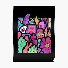 Doodle art is a style of drawing by way of scribbling. Vexx Doodles Monsters Posters Redbubble