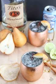 The Perfect Fall Cocktail This Spiced Pear Moscow Mule Features Spiced Pear Simple Syrup Vodka Lim Pear Simple Syrup Recipe Simple Syrup Recipes Spiced Pear