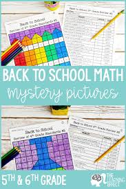 Back To School Math Mystery Pictures And Pixel Art Bundle Distance Learning Math Mystery Picture Math Math Operations