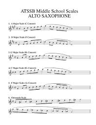 The trumpet major scales are the same notes as on any instrument. B Flat Chromatic Scale Alto Saxophone