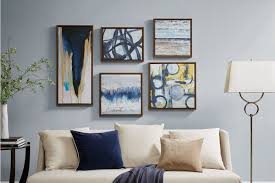 Blue Bliss Gallery Art 5 Piece Set By Madison Park At Gardner White Multi Color Wall Art Wall Deco Living Room Wall