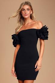 Hold You Closer Black Off The Shoulder Puff Sleeve Mini Dress In 2020 Mini Dress With Sleeves Dresses With Sleeves Dresses