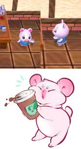 Lil Flurry With Her Lil Coffee Animal Crossing Funny Animal Crossing Characters Animal Crossing