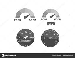 Gauge Chart Meter Good And Poor Indicator Credit Level