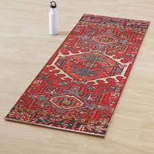 Oriental Antique Persian Turkish Carpet Pattern Yoga Mat Zazzle Com Rugs On Carpet Patterned Carpet Red Kilim