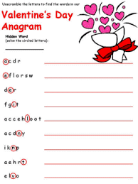 A word search, word scramble, and letter cryptogram. Valentine S Day Anagram