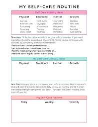 Tips and reminders for a successful recovery. Self Care Routine Worksheet A Free Printable Worksheet To Help You Create A Self Care Routine Sel Self Care Worksheets Self Care Activities Self Care Routine