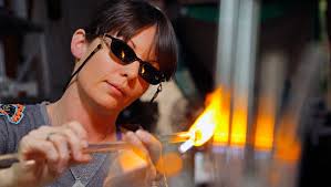 Blowing glass at Eighth Planet Glass in Glendale