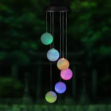 Solar Led Night Light Glow Rainbow Ball