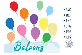 Download Balloons Svg Clouds Cut File Sublimati Graphic By Prettydd Creative Fabrica SVG Cut Files