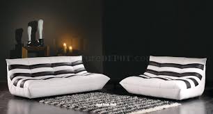 This living room furniture set adds a modern charm to your living room. Striped Black And White Leather 3 Piece Modern Living Room Set Zebra