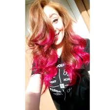 Hot Pink Ombre With My Natural Red Hair Natural Red Hair Dyed Red Hair Pink Ombre Hair
