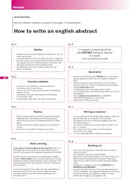 Then revise or add connecting phrases or words to make the narrative flow clearly and smoothly. Pdf How To Write An English Abstract