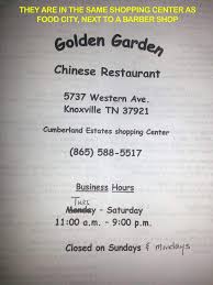Maybe you would like to learn more about one of these? Menu Of Golden Garden Chinese Restaurant In Knoxville Tn 37921