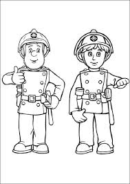 Sam El Bombero Para Colorear