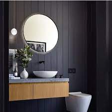black vertical panel v groove walls timber wall hung vanity with stone top white round above counter b wood wall bathroom bathroom style bathroom inspiration