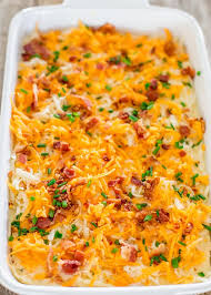 A dish made from leftover cooked vegetables from a roast dinner. Cheesy Mashed Potatoes With Bacon And Chives Jo Cooks