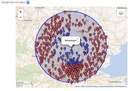 I need to know how to retrieve the radius of the viewable zoom level in google maps api v3. Towns And Cities Near Madrid Within 25 Miles Distance Of Madrid Madrid Spain Between 0 And 40 23 Kilometers Radius List