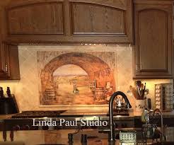 Tile murals custom hand painted tiles kitchen backsplash. Tuscan Backsplash Tile Wall Murals Tiles Backsplashes Backsplash Mural Backsplash Tile Mural Tuscan Kitchen