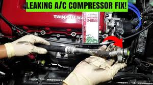 They will have far more experience and locate the leak, then either repair or replace the necessary parts. How To Replace A Leaking A C Line O Ring Infiniti G20 Leaking A C Compressor Fix Youtube