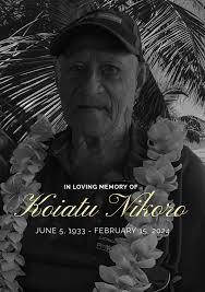 Kia Orana We, the family are saddened to announce the passing of Metua  Moeroa Napa, daughter of the late Makiroa Cuthers and Tutevera Cuthers Nee  Heather. Wife of the late Tauei Napa (