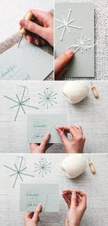 Bestickte Weihnachtskarten Selbermachen Tolle Personliche Weihnachtskarten Diy Christmas Cards Christmas Cards To Make Snowflake Cards