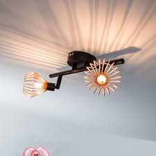 Adjustable Track Lighting Ceiling Light 2 Light Spotlight Track Lights Iron Art Copper Finish G9 85 265v 5w Bulb Included