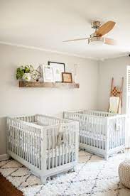 Neutral Twin Nursery Boy Girl Twin Nursery Gray And Natural Nursery Photography By Ashley Upchurch Photog Twin Baby Rooms Nursery Twins Nursery Baby Room