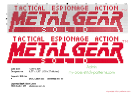 The chances are good that your sprites are the correct size to start, however, you'll want to zoom in on the sprite to check, i would suggest something like paint, but photoshop works well too. Metal Gear Solid 1 Videogame Logo Free Cross Stitch Pattern 120 X 27 Stitches 1 Dmc Thread Free Cross Stitch Patterns Simple Unique Alphabets Baby