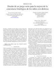 Un niño disléxico presenta errores de comprensión al leer. Pdf Diseno De Un Juego Serio Para La Mejora De La Conciencia Fonologica De Los Ninos Con Dislexia