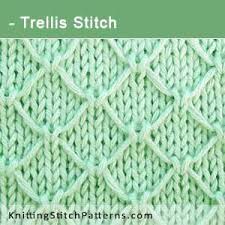 Trellis Stitch Free Knitting Pattern Includes Written
