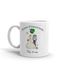 Voici une sélection originale d'idées cadeaux qui vous permettront de vivre des instants inoubliables et riches en couleur.noces d'étain : Tasse Mug Cadeau Anniversaire 40 Ans De Mariage Noce D Emeraude Original Amour Couple Romantique