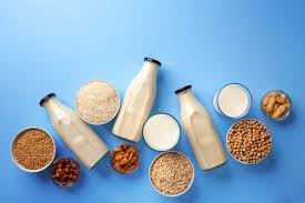 Premium Photo Assortment Of Vegetarian Lactose Free Milk Made Of Nuts And Grains