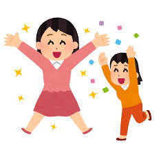 喜ぶ人を祝福する人のイラスト（女性） | かわいいフリー素材集 いらすとや