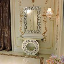 Key details 69w x 15.75d x 24h. New Arrival Luxury Mirrored Furniture Console Table And Wall Mirror Set China Mirrored Console Table Mirrored Furniture Made In China Com