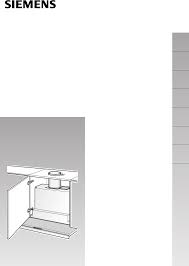 Diese dunstabzugshaube von siemens sorgt auch in ihrer küche für frische luft und ein angenehmes wohnklima. Bedienungsanleitung Siemens Li 48932 Seite 1 Von 68 Deutsch Englisch Spanisch Franzosisch Italienisch Hollandisch Portugiesisch