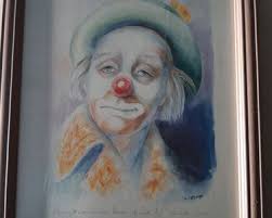 Aquarelle Danielle Lebeau " Clown "