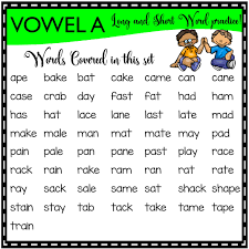 Literacy Centers Short And Long Vowel A Sounds Spot That Word Literacy Centers Vowel Literacy