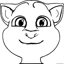 Talking tom is a mobile game developed by outfit7 in 2010. Face Of Talking Tom Coloring Pages Printable