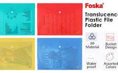 Foska FC/A4 Size OPP Bag Packing Plastic Translucent File ...