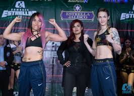 ▷ female fight enthusiasts only! Asi Fue El Pesaje Femenino Del Combate Americas Ii Que Se Llevara A Cabo En Monterrey Deportes Combate Global Tudn Univision