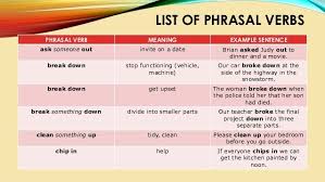 Image Result For Phrasal Verbs With Example Sentences And Images To Share Sentences Verb Asking Someone Out