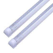 V Shape Integrated Led Tube Light 8ft 72w 150w Fluorescent Equivalent Works Without T8 Ballast Plug And Play Clear Lens Co Led Tube Light Tube Light 150w