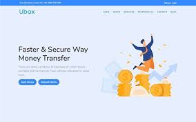 Ubox Online Money Transfer Banking Bootstrap Landing Page Templates 108082 In 2020 Money Transfer Money Online Banking